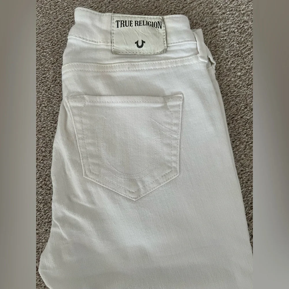 True Religion Jennie Row White Button Fly Jeans – Size 24 - Picture 4 of 11